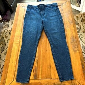 Spanx pull up ankle skinny jeans, size Xl